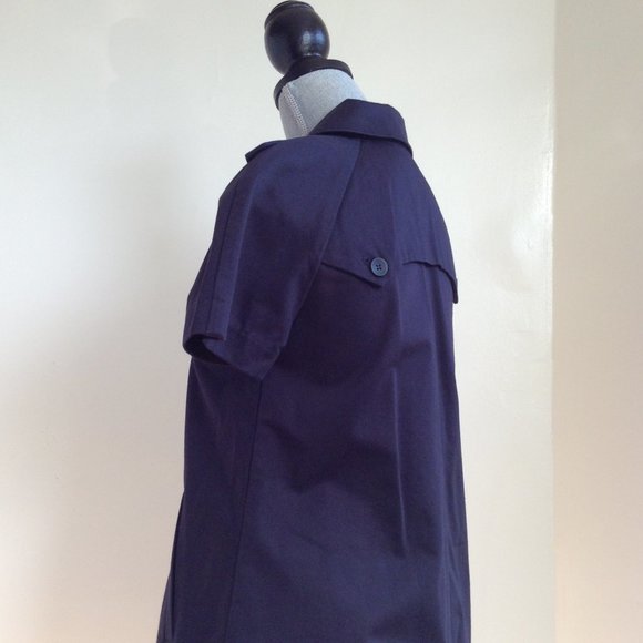 NEW Joes Jeans Short Sleeve Cotton Trench Coat Jacket Navy Blue XS - Picture 8 of 13